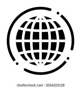 business globalization glyph icon vector. business globalization sign. isolated contour symbol black illustration