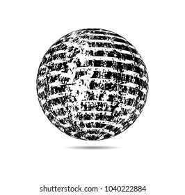 Business Globe with brush strokes. Technology Futuristic Globe. grunge stamp