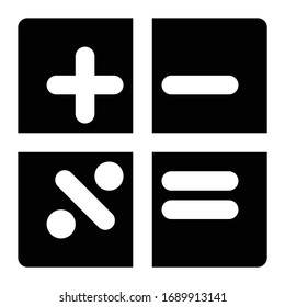 Business Glyph Icon calculator symbol