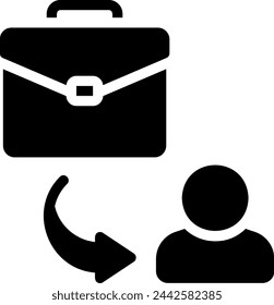 business glyph icon illustration vector