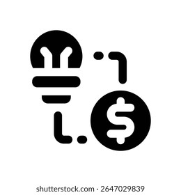 business glyph icon. Strong and solid vector icon for websites, mobile interfaces, presentations, and visual branding. High quality and easy to edit.