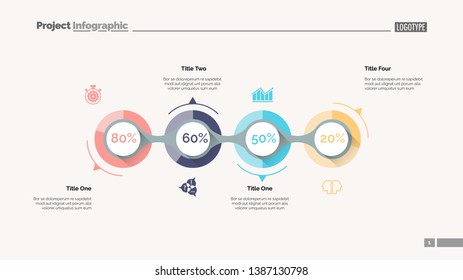 Business goal achievement slide template. Business data. Graph, diagram, design. Creative concept for infographic, report. Can be used for topics like stages, statistics, performance