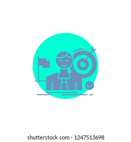 business, goal, hit, market, success Glyph Icon.