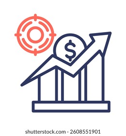 Business Goal Icon Element for Design