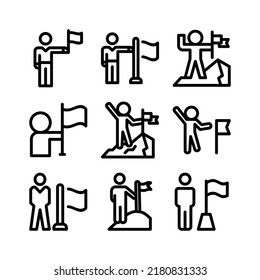 business goal icon or logo isolated sign symbol vector illustration - Collection of high quality black style vector icons
