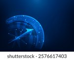 business goal target compass success technology background. business achievement and strategy concept. mission complete. vector illustration fantastic technology.