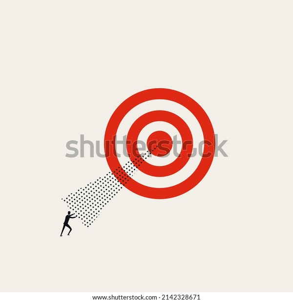 Business\
goal and target vector concept. Symbol of ambition, motivation,\
challenge. Minimal design eps10\
illustration.
