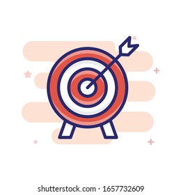 Business Goal Vector illustrator with color full background. 