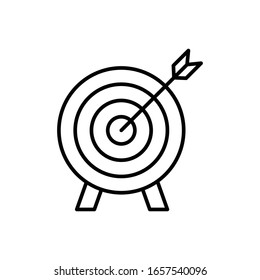 Business Goal Vector Outline illustration. Business Growth and investment Icon. EPS 10 File 