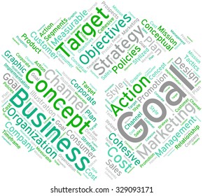 Business Goal word cloud on a white background. 