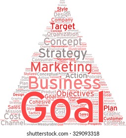 Business Goal word cloud on a white background. 