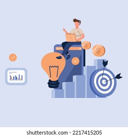 Business goals design icon with background