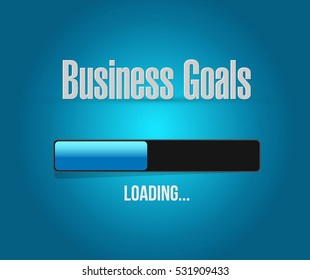 Business Goals loading bar sign concept illustration design graphic