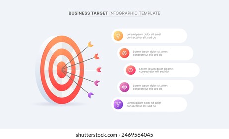 Business Goals Targets Infographic Design Template