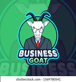 Business Goat mascot logo design