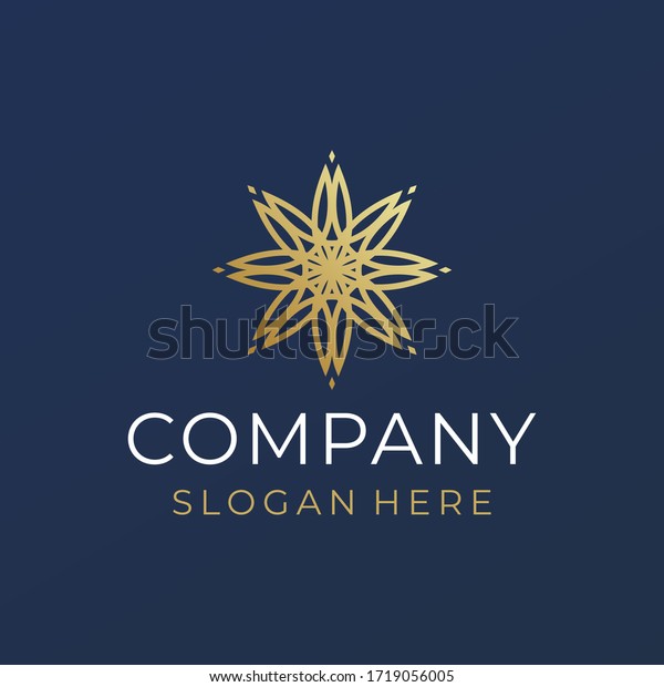 Business Golden Flower Company Logos Stock Vector (Royalty Free ...