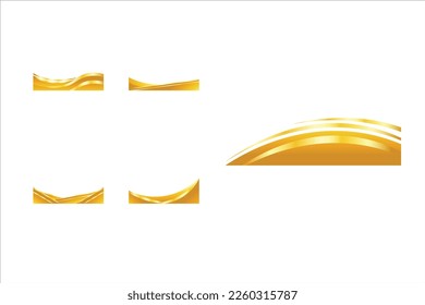 Business Golden Footer Design Vector