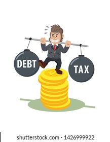 business gorilla balancing between debt and tax