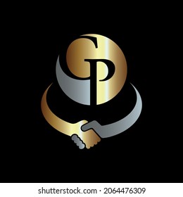 business GP letter logo design vector