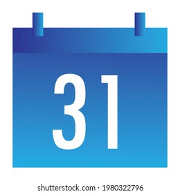 Business gradient calendar icon for project assets. flat icon