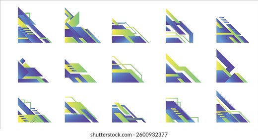 Business Gradient Corner With Geometric Shape