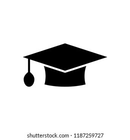 Business graduation cap icon illustration.