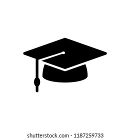 Business graduation cap icon illustration.