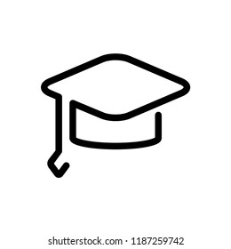 Business graduation cap icon illustration.