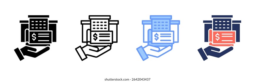 Business Grants icon sheet multiple style collection