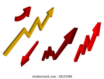 business graph - 3d illustration