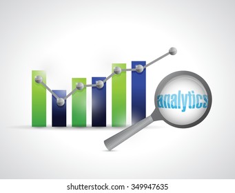 business graph analytics illustration design graphic over white