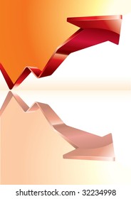 Gráfico de negocios con flecha