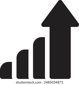 Geschäftsdiagramm mit Pfeil-Vektorgrafik-Symbol.