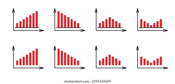 Business graph or candle stick. Cartoon growth progress. Financial chart with uptrend line chart and numbers in stock market. Graph chart of stock market investment trading, Growing growth concept.