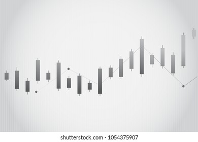 Business graph candlestick chart stock market investment trading, vector illustrator