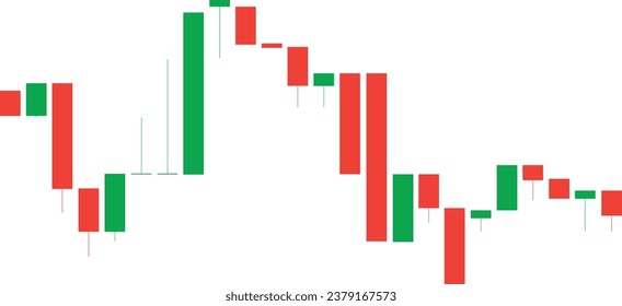Business graph chart bull bear candle vector transparent background