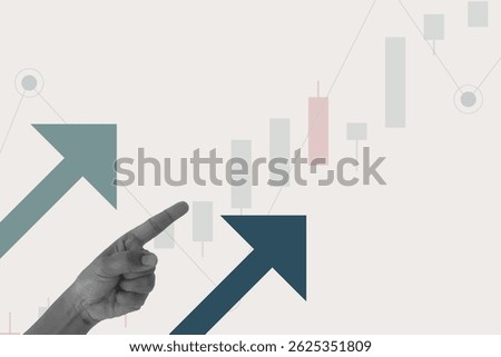 business graph chart finance stock market collage hand halftone trendy. vector illustration concept growth investment exchange currency money financial. technology digital background profit trade.