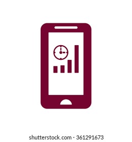 Business graph and chart icon