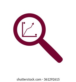 Business graph and chart icon