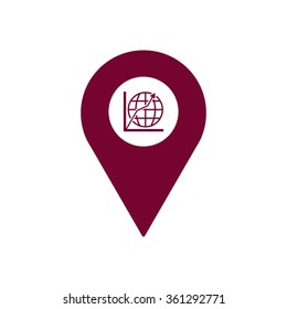 Business graph and chart icon