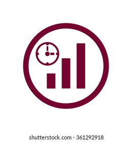 Business graph and chart icon
