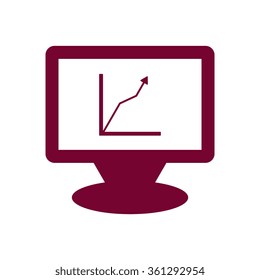 Business graph and chart icon