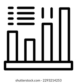 Business graph chart icon outline vector. Comfort zone. Escape work