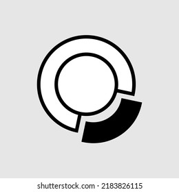 Gráfico comercial e icono de gráfico. Icono de estadísticas y análisis. Estadística y datos, dinero, diagrama gráfico. Ilustración vectorial aislada en el fondo.