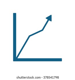 Business graph and chart icon, vector illustration.  Flat design style.