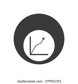 Business graph and chart icon, vector illustration.  Flat design style.