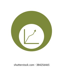 Business graph and chart icon, vector illustration.  Flat design style.