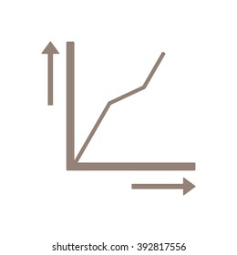 Business graph and chart  icon, vector illustration. Flat design style 