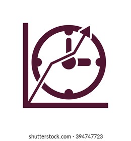 Business graph and chart  icon, vector illustration. Flat design style