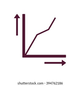 Business graph and chart  icon, vector illustration. Flat design style 